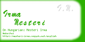 irma mesteri business card